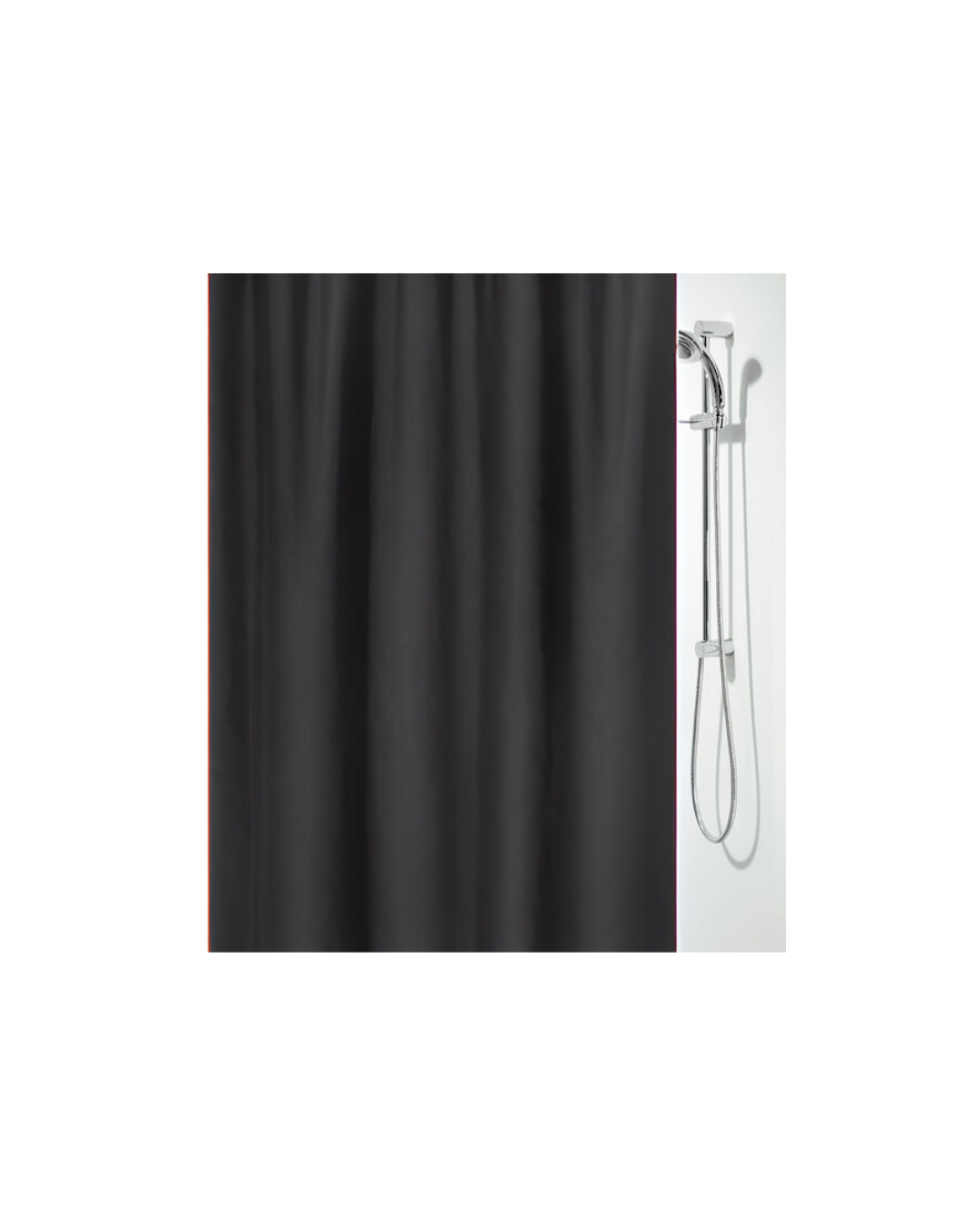 Textile Shower Curtain 180x200cm - Black